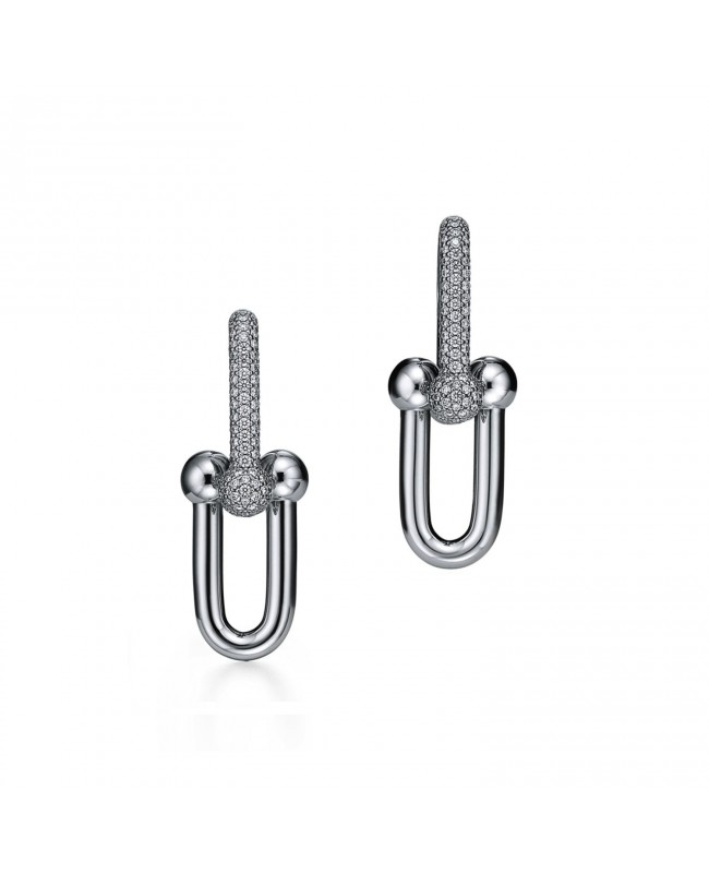 Cercei Tiffany & Co. Link Diamonds Silver