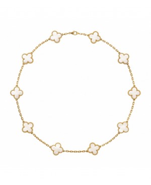 Colier Van Cleef & Arpels Alhambra 10 Motifs Gold White