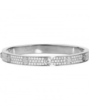 Cartier Love Bracelet - Diamonds Silver