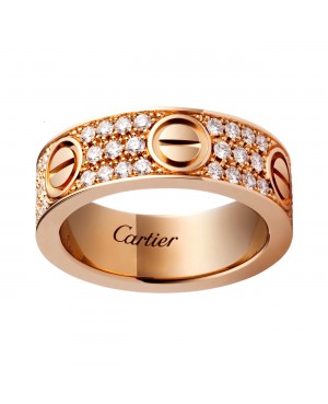 Inel Cartier Love - Full Diamonds Rose Gold