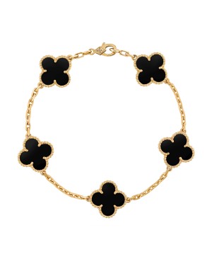 Bratara Van Cleef & Arpels Alhambra Gold Onyx